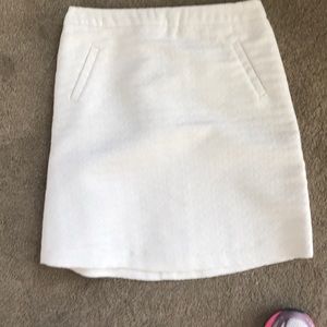 White patterned skirt with high fashion style